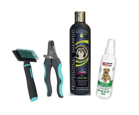 Įvairūs šunų priežiūros reikmenys