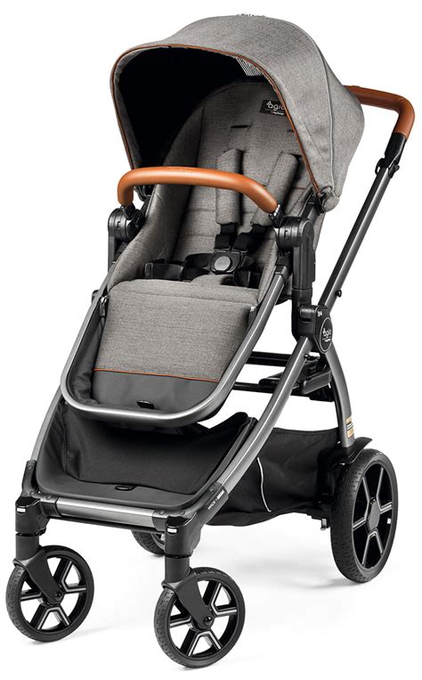 Įvairūs Peg Perego produktai, demonstruojantys jų universalumą