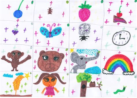 Vaikų piešinys, įkvėptas Kandinskio 