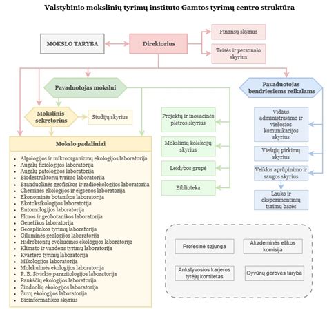 Diagrama, iliustruojanti administracinės struktūros grandis
