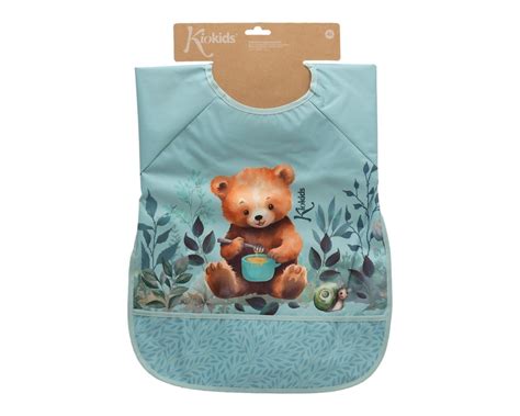 Kūdikio seilinukas su siuvinėtu meškiuku